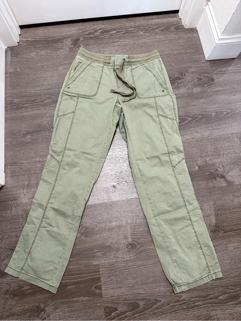 Natural Reflections Olive Green Drawstring Waist Pants
